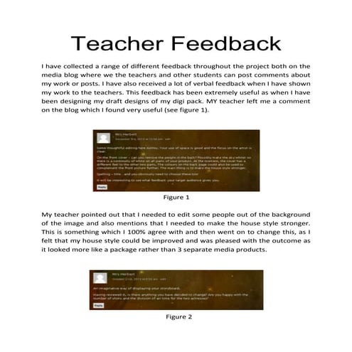 AT - Teacher feedback