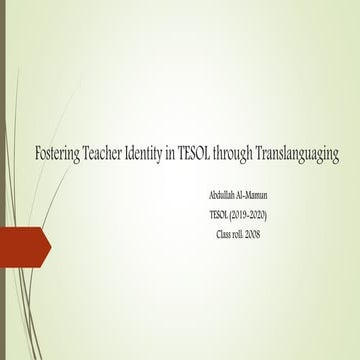 Teacher identity through translanguaging
