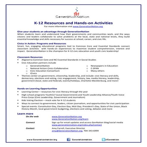 GenerationNation teacher info