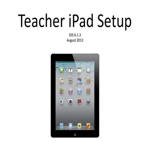 Teacher iPad Setup