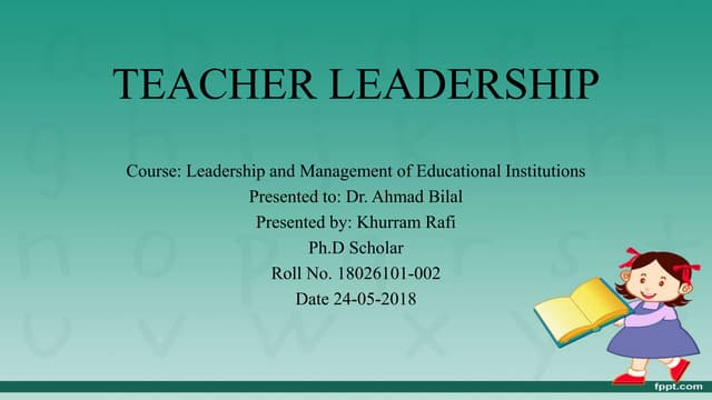 Teacher leadership ppt
