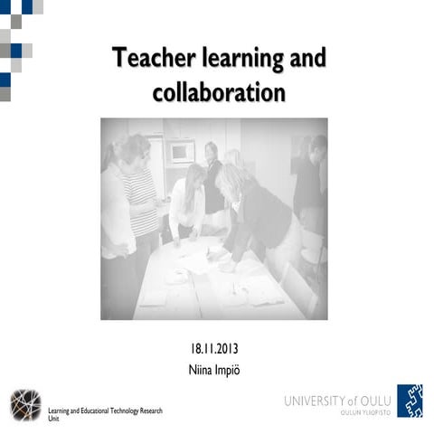 Teacher learning Niina Impiö