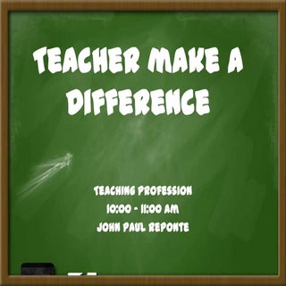 Teacher make a difference