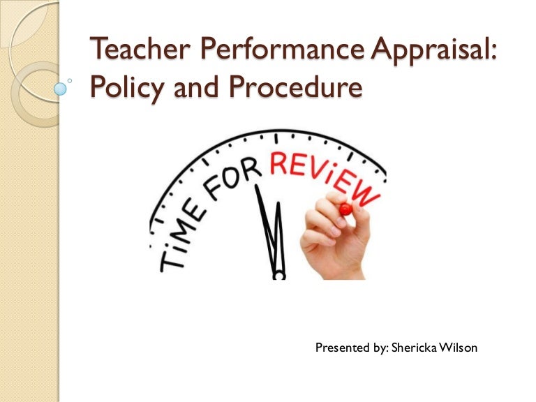 Teacher performance appraisal presentation