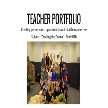 Teacher portfolio