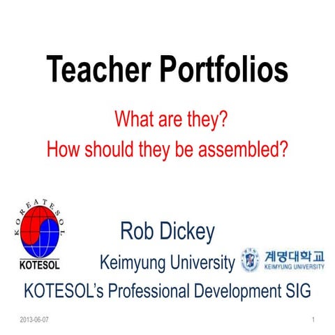 Teacher portfolios