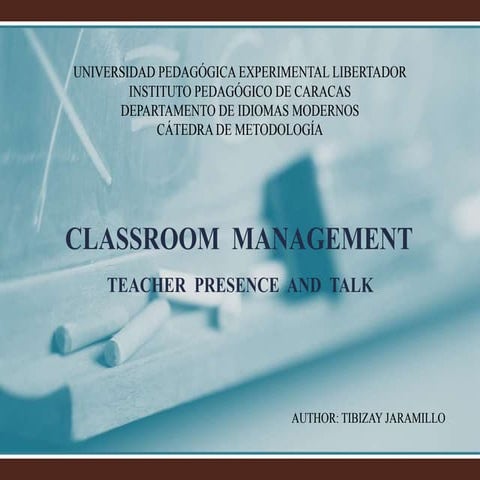 Teacher presence and talk