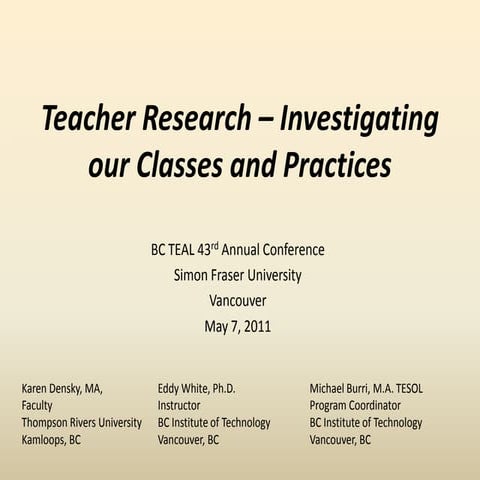 Teacher Research