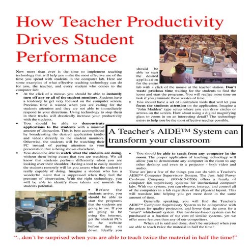 Teachers aide-article