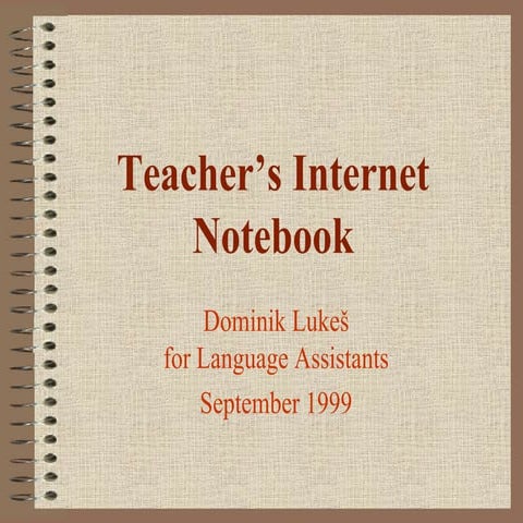 Teachers Internet Notebook: 1999