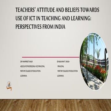 Teachers attitude and beliefs ppt