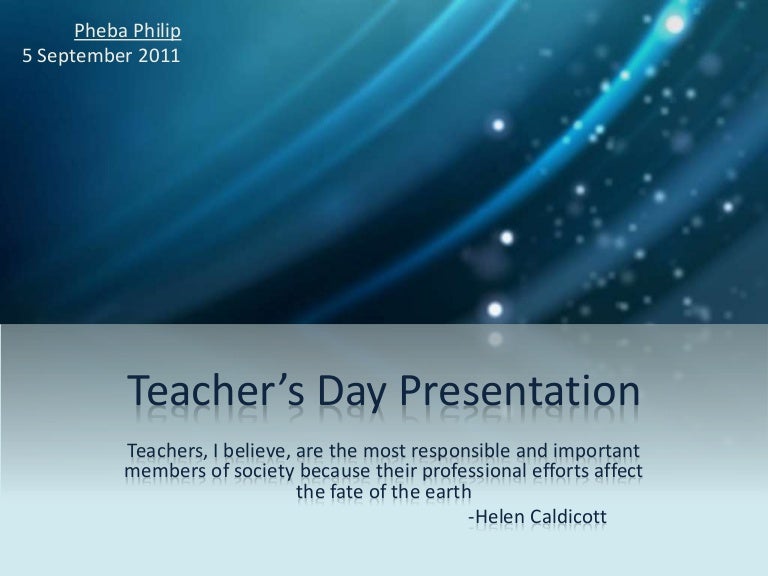Teacher’s day Presentation