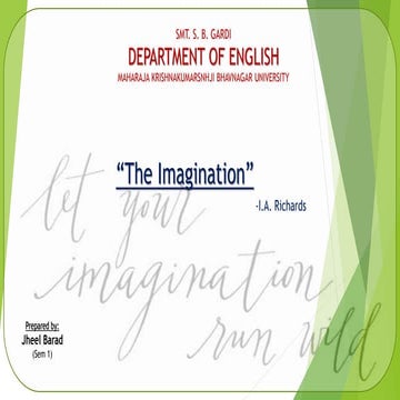 The Imagination by I. A. Richards
