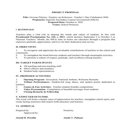 Comprehensive General Plan of Action for SSLG and SELG SY 2025-2026 | DOCX