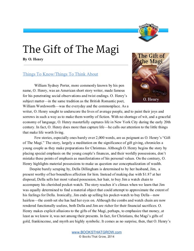 Teachers Guide Gift of The Magi