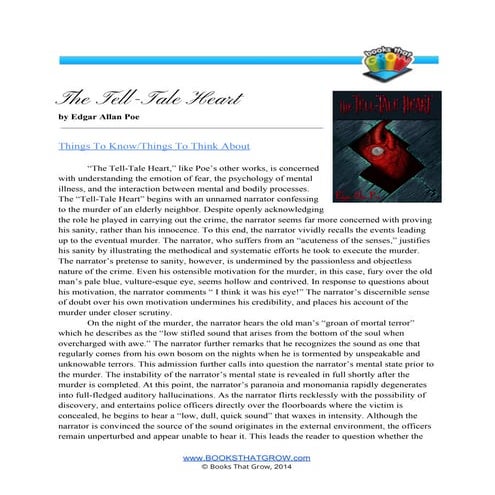 Teachers Guide: The Tell-Tale Heart