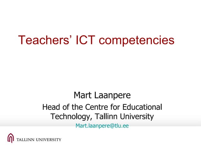 ICT competencies of teachers