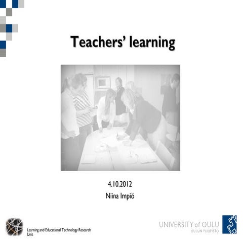 Teachers learning 2012