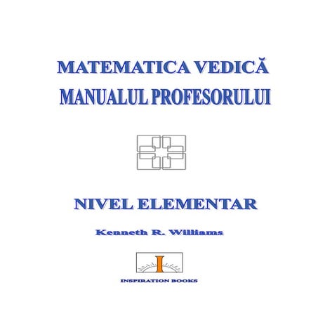 Vedic Math - Teachers manual 1 romanian edition | PDF