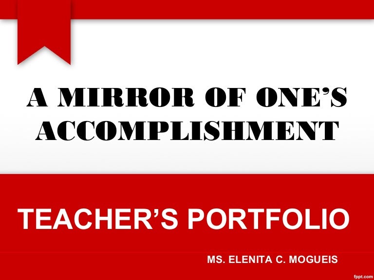 teacher portfolio cover template