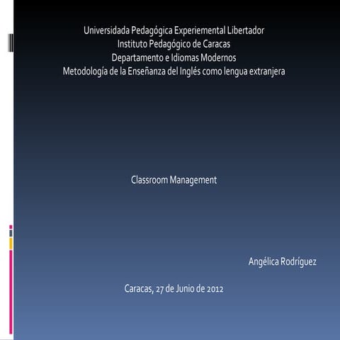 Teacher's presence and talk