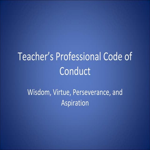 AEI - Teacher Professional Code of Conduct