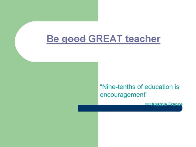 Teachers training presentation