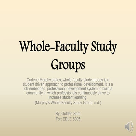 Whole Faculty Study Groups Sp 15