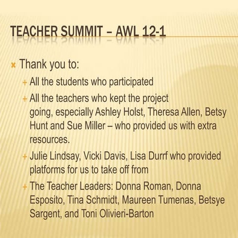 A Week in the Life Teacher Summit