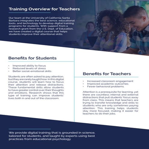 Teacher trainingoverview