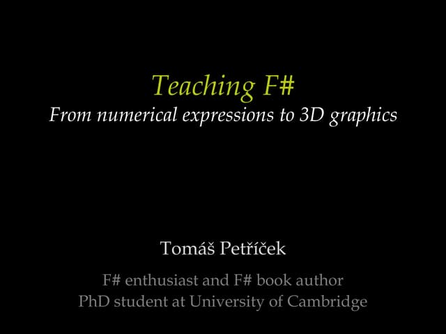 Teaching F#