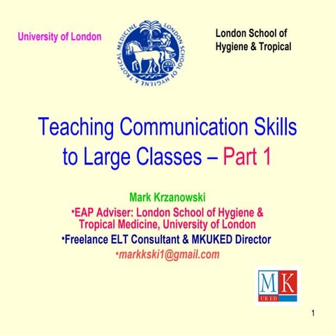 Teaching Communication Skills to Large Classes