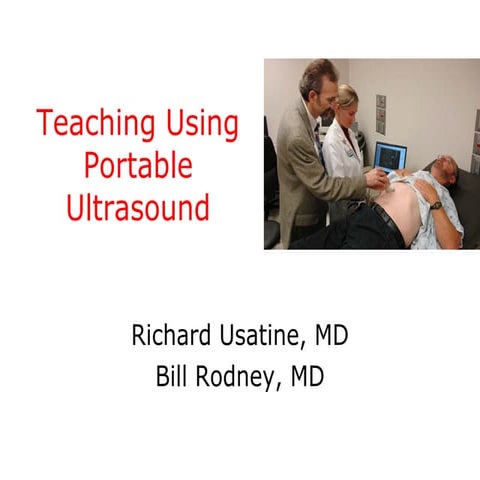 Teaching Using Portable Ultrasound