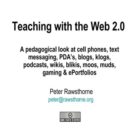 Teaching With The Web 2.0