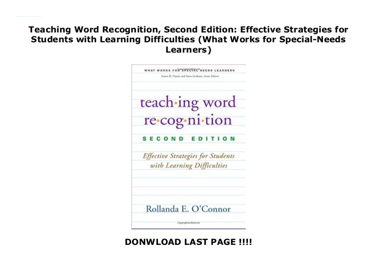 Teaching Word Recognition, Second Edition Effective Strategies for S…