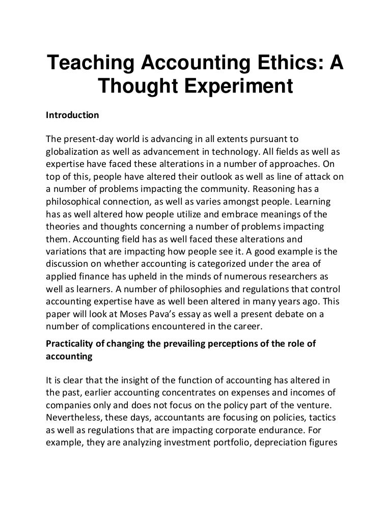 Teaching accounting ethics