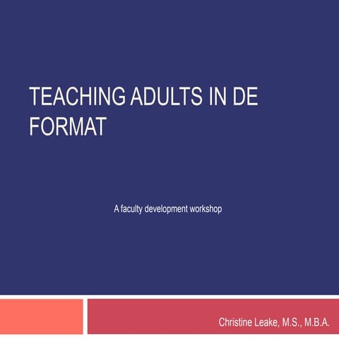 Teaching adults[1]