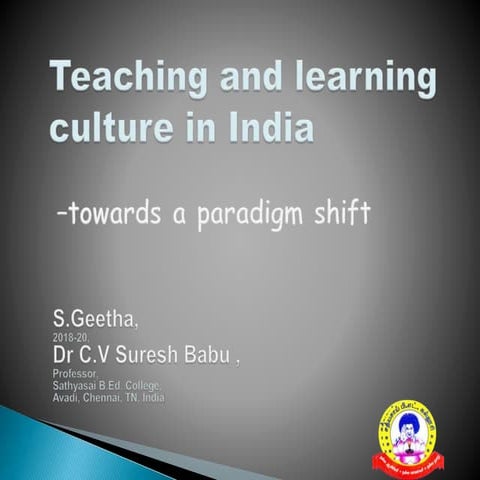 Paradigm Shift in Teaching, Learning and Evaluation | PPT