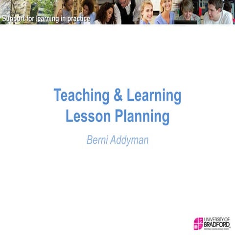 Teaching and learning lesson planning