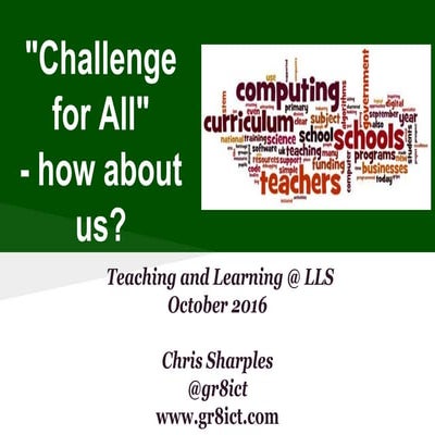 Teaching and learning @ lls october 2016