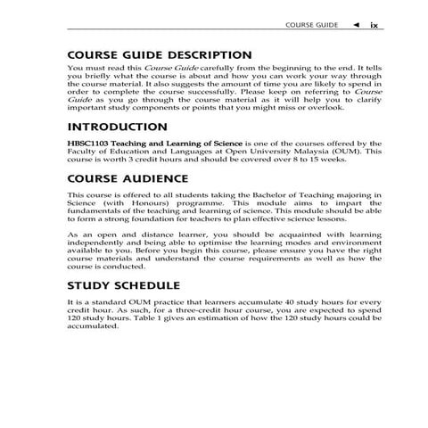 Teaching and Learning of Science