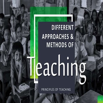 Teaching approach, strategy, method and techniques