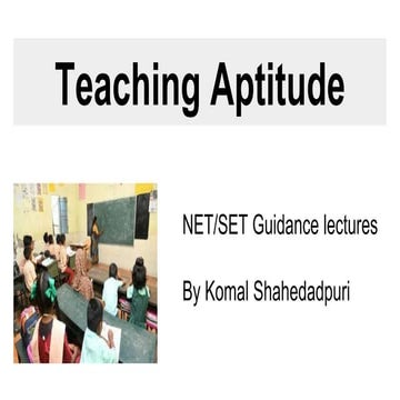 Teaching aptitude