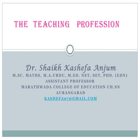 teachingasaprofession, vocation, mission,service