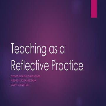 Teaching as a Reflective Practice (1).pptx