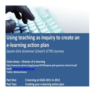 Teaching as Inquiry at EGGS Ulearn ...