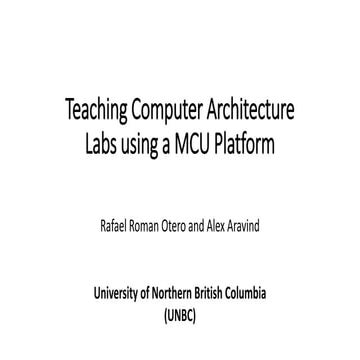 Teaching Computer Architecture Labs using a MCU Platform