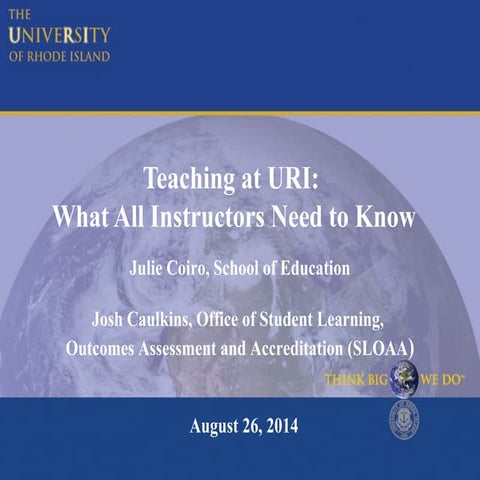 Teaching At URI 