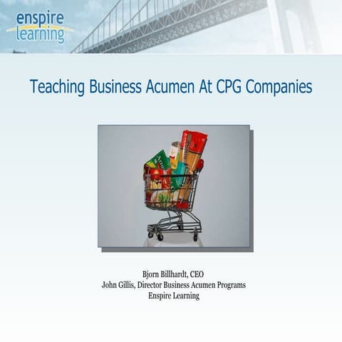 Teaching Business Acumen at CPG Companies