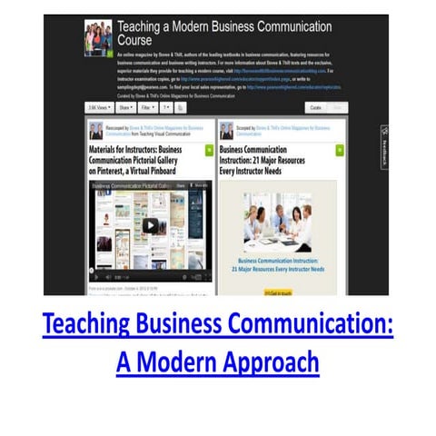 Teaching Business Communication:  Critical Topics, Popular Teaching Technique...